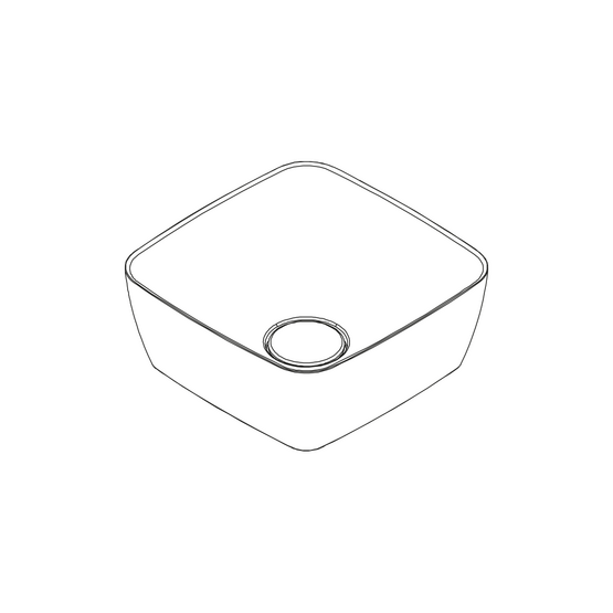 LAVABO CLEO SQUARE ON TOP/SEMI  SOLID SURFACE - ILBAGNO