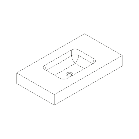 LAVABO FILO LONG ENC  SOLID SURFACE - ILBAGNO