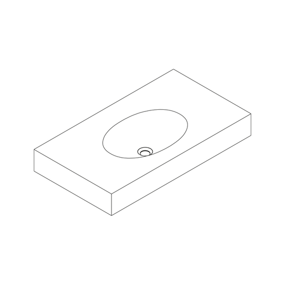 LAVABO FILO OVAL ENC  SOLID SURFACE - ILBAGNO