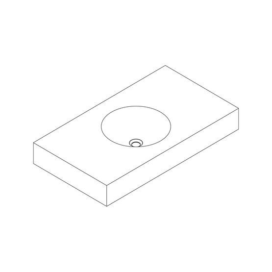LAVABO FILO ROUND ENC  SOLID SURFACE - ILBAGNO