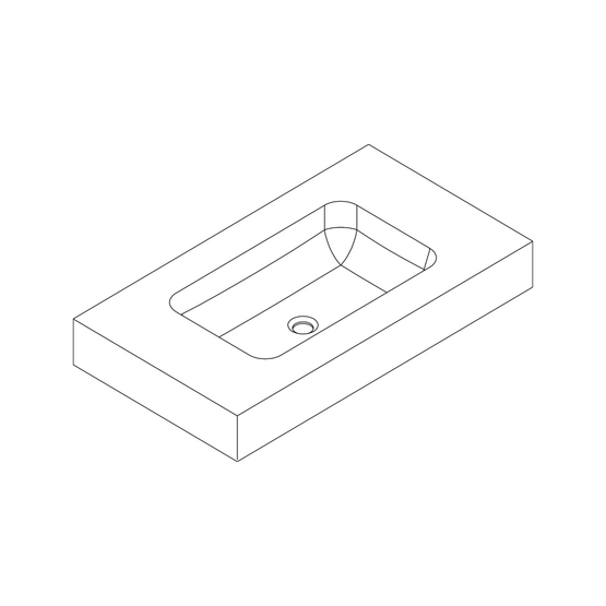 LAVABO FILO XL ENC  SOLID SURFACE - ILBAGNO