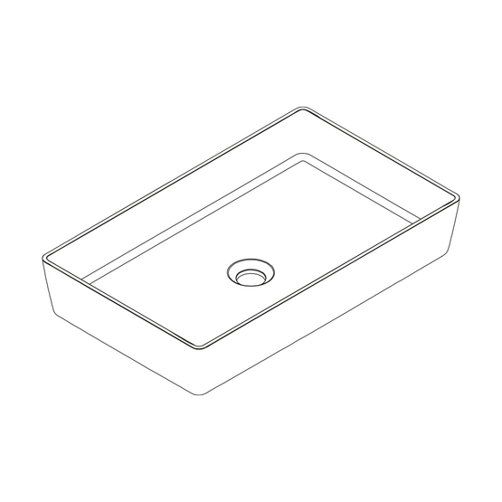 LAVABO LINO LONG ON TOP  SUPERFICIE SOLIDA - ILBAGNO
