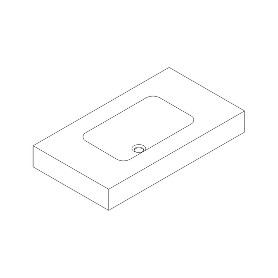 LAVABO OLEA LONG L ENC  SOLID SURFACE - ILBAGNO