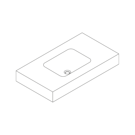 LAVABO OLEA LONG S ENC  SOLID SURFACE - ILBAGNO