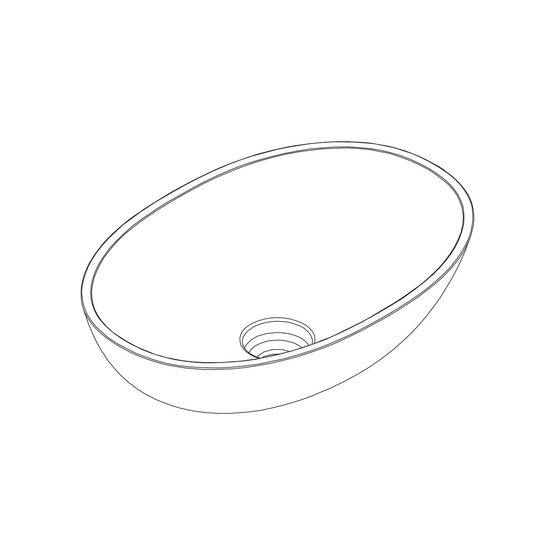 LAVABO ONA OVAL ON TOP/SEMI  SUPERFICIE SOLIDA - ILBAGNO
