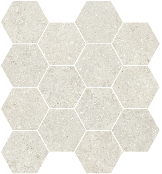 MALLA KYOTO WHITE 29X27 (HEXA) MATT Feinsteinzeug - APE