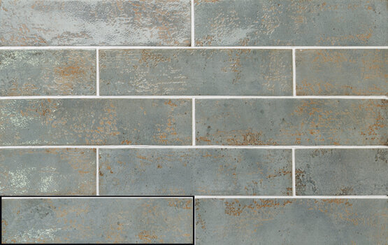 SHABBY CHIC CADET BLUE 6,3X25 ГЛЯНЦЕВЫЙ Белая масса - CARMEN