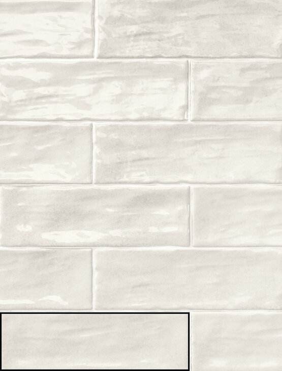 BOTTEGA WHITE 6,5X20 BRILLO Pasta blanca - CARMEN