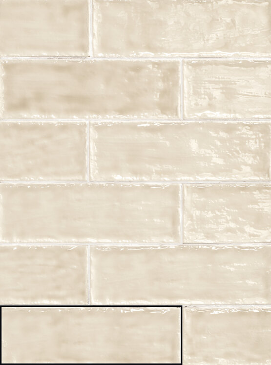 SAHARA CREAM 6,5X20 BRILLO Pasta blanca - CARMEN