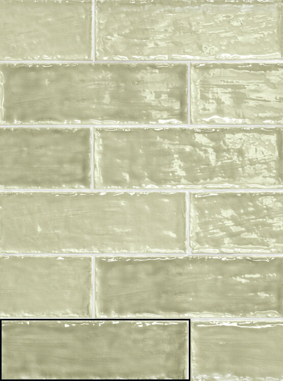 SAHARA OLIVINE SAGE 6,5X20 BRILLO Pasta blanca - CARMEN