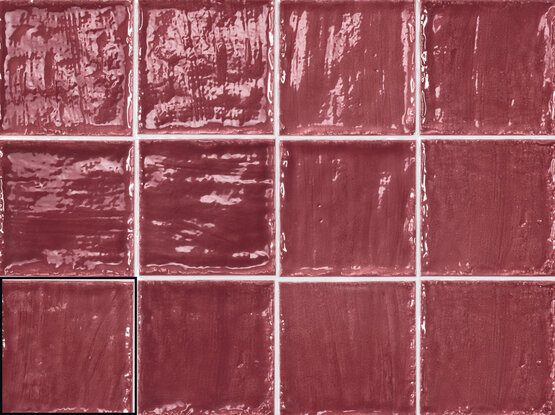 SAHARA RED 10X10 BRILLO Pasta blanca - CARMEN