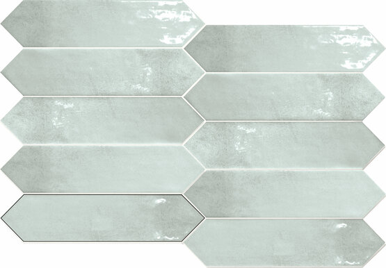 PICKET BOTTEGA AQUA 6X26 BRILLO Pasta blanca - CARMEN