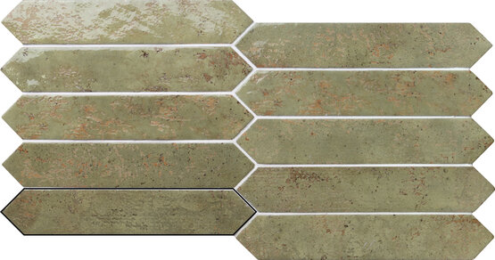 PICKET SHABBY CHIC MATCHA 4,3X24,3 ГЛЯНЦЕВЫЙ Белая масса - CARMEN
