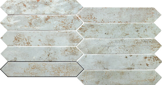 PICKET SHABBY CHIC AQUA 4,3X24,3 ГЛЯНЦЕВЫЙ Белая масса - CARMEN