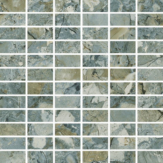 MOSAICO SICILY TURQUOISE 30X30 (2,2X4,7) BRILLO Porcelánico - CARMEN