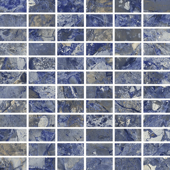 MOSAICO SICILY BLUE 30X30 (2,2X4,7) BRILLO Porcelánico - CARMEN