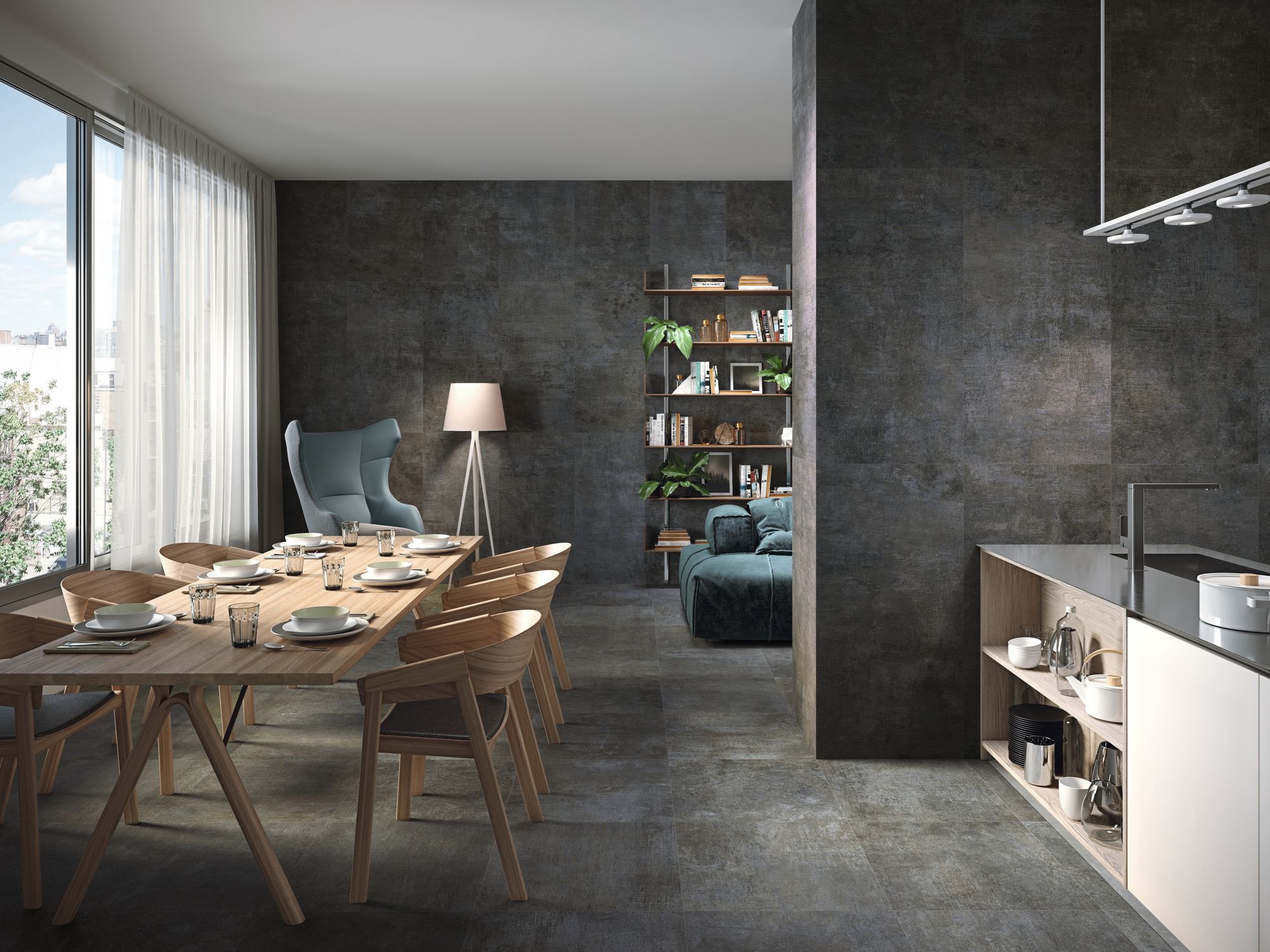 Oneway Night 60x120 cm. Oneway Night 60x60 cm.