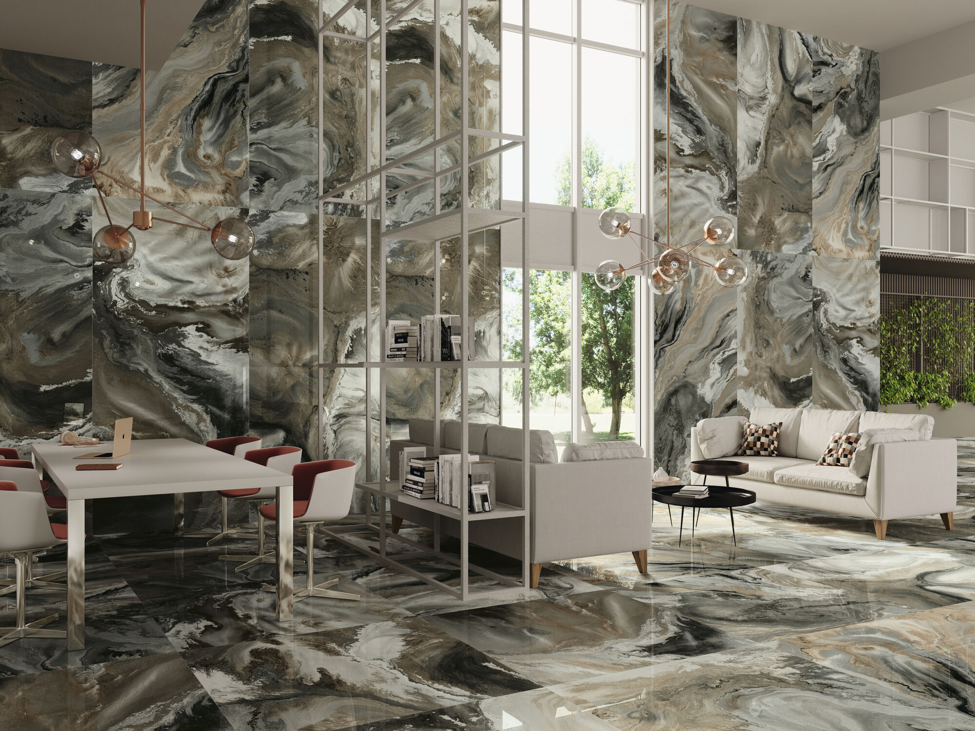 Nexside Bron Pulido 260x120 cm. Pavimento Nexside Bron Pulido 120x120 cm.