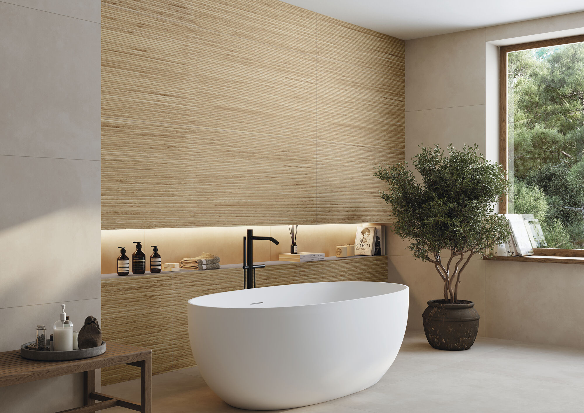 Slat Ducale Cedar 60x120 cm.