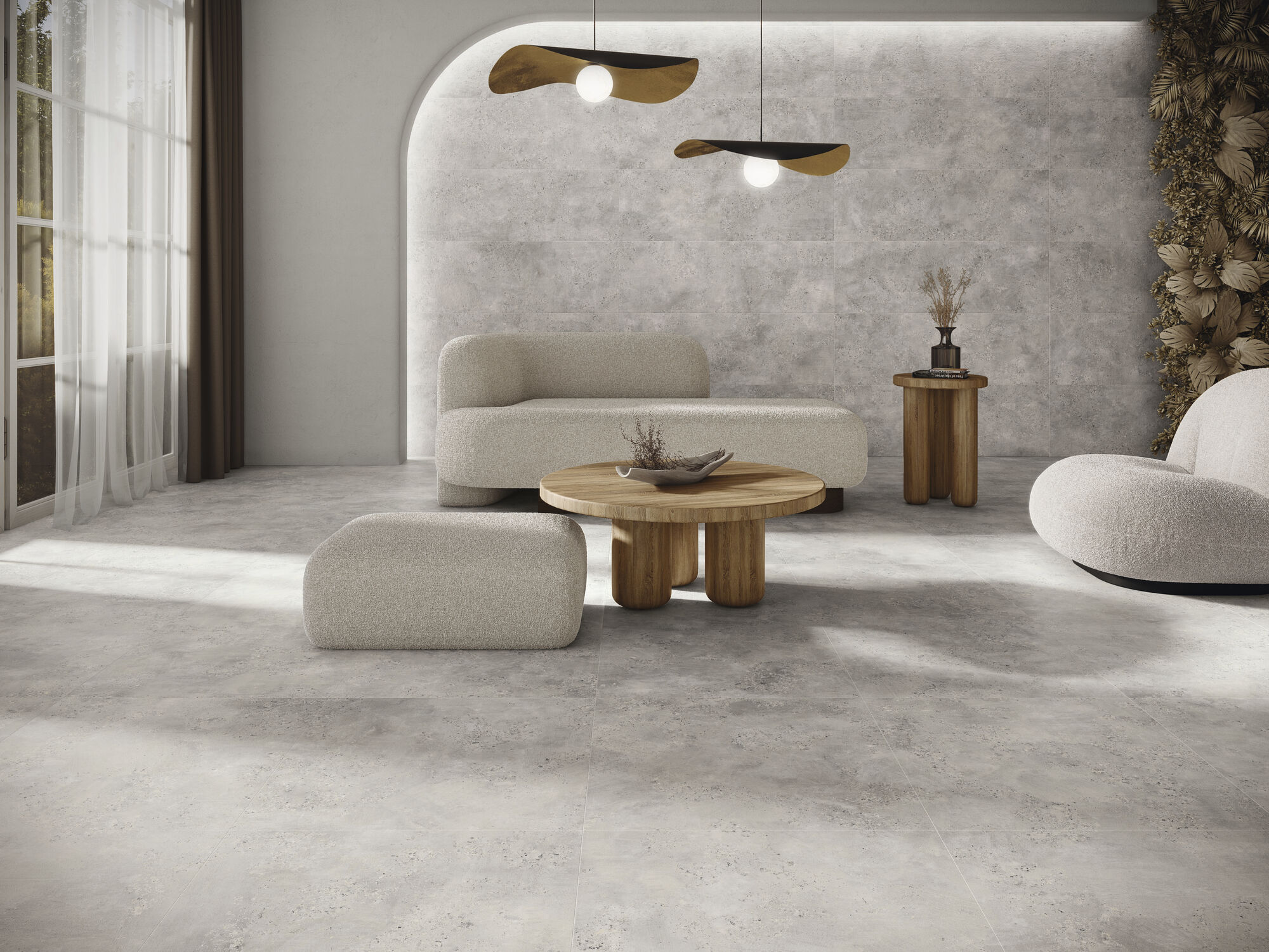 Revestimiento Capital Perla 40 x 120 cm . Pavimento Capital Perla 60 x 60 cm.