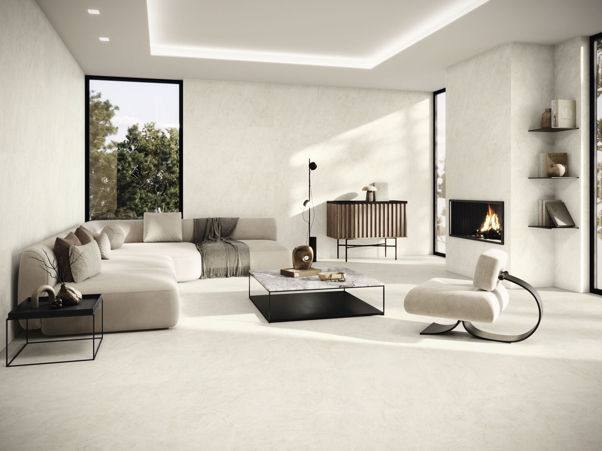 Revestimiento Sorrento Sabbia Natural 80x160. Pavimento Sorrento Sabbia Natural 80x80.