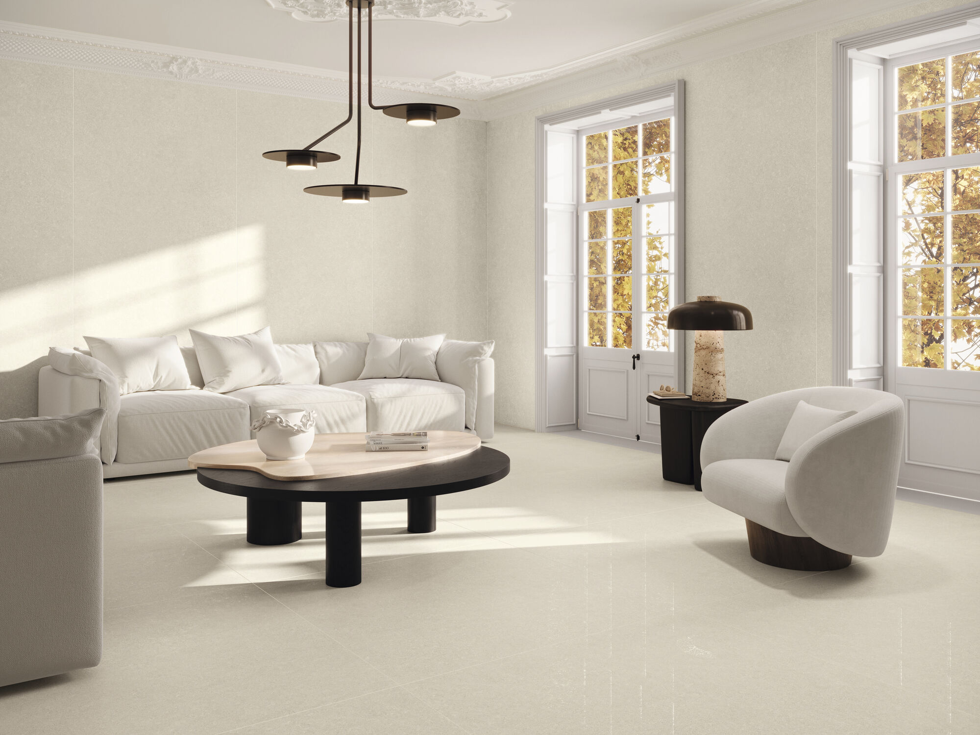 Brera Sand 120x280 cm. Pavimento Brera Sand 120x120 cm.