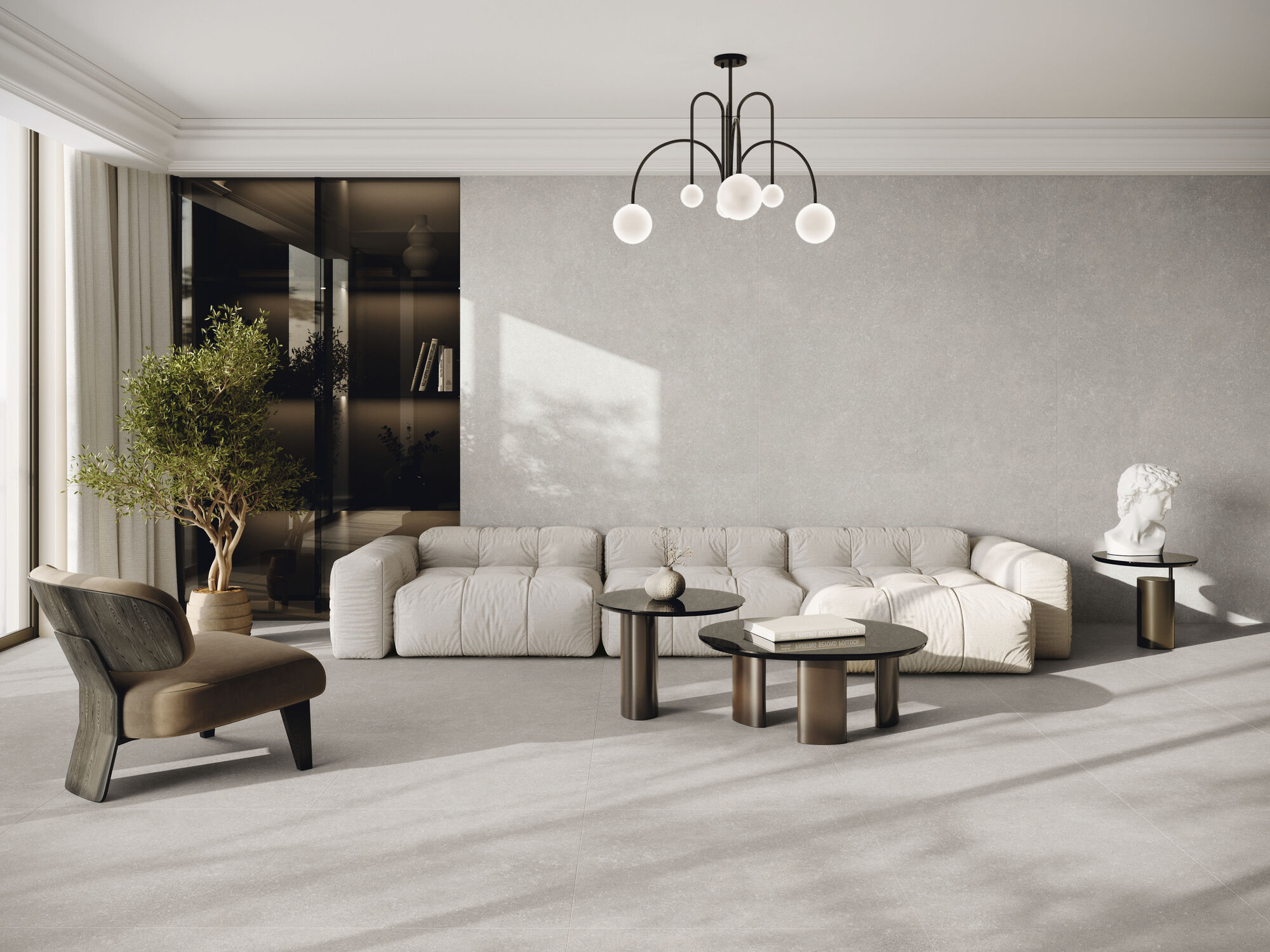 Revestimiento Brera Grey 80x160 cm.  Brera Grey 80x80 cm.