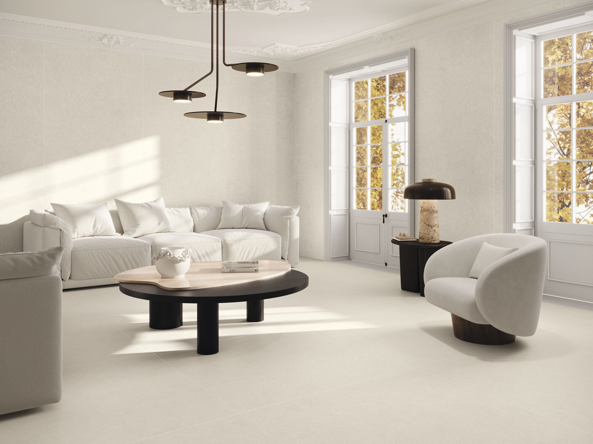 Brera Sand 120x280 cm. Pavimento Brera Sand 120x120 cm.