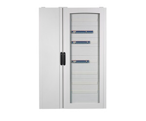 IP55 Compact steel distribution cabinets + auxiliary module. (192-288 modules)