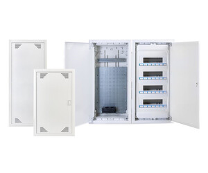 IP40 Flush-fit with metal door multimedia boxes