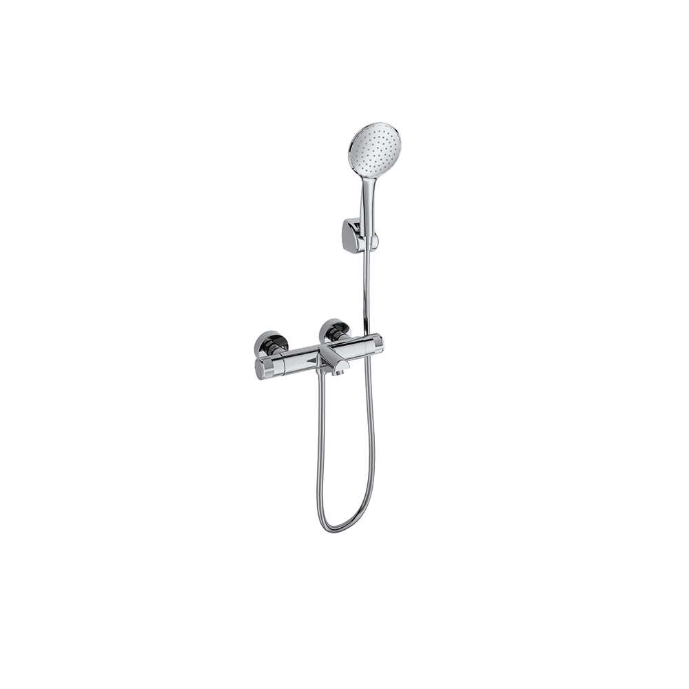 Monotech, monocontrol de baño-ducha con equipo de ducha, cromo.