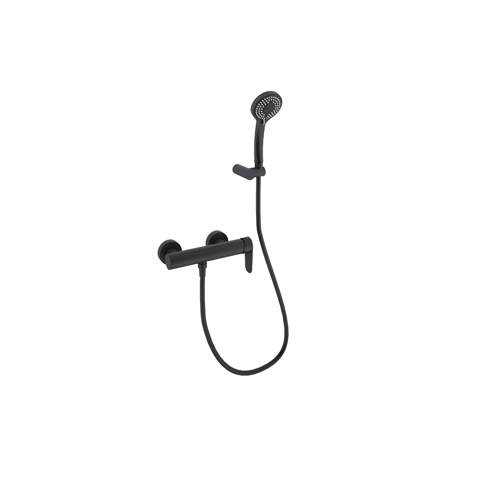 Alexia, Breeam, ensemble mitigeur de douche avec set de douche, noir mat