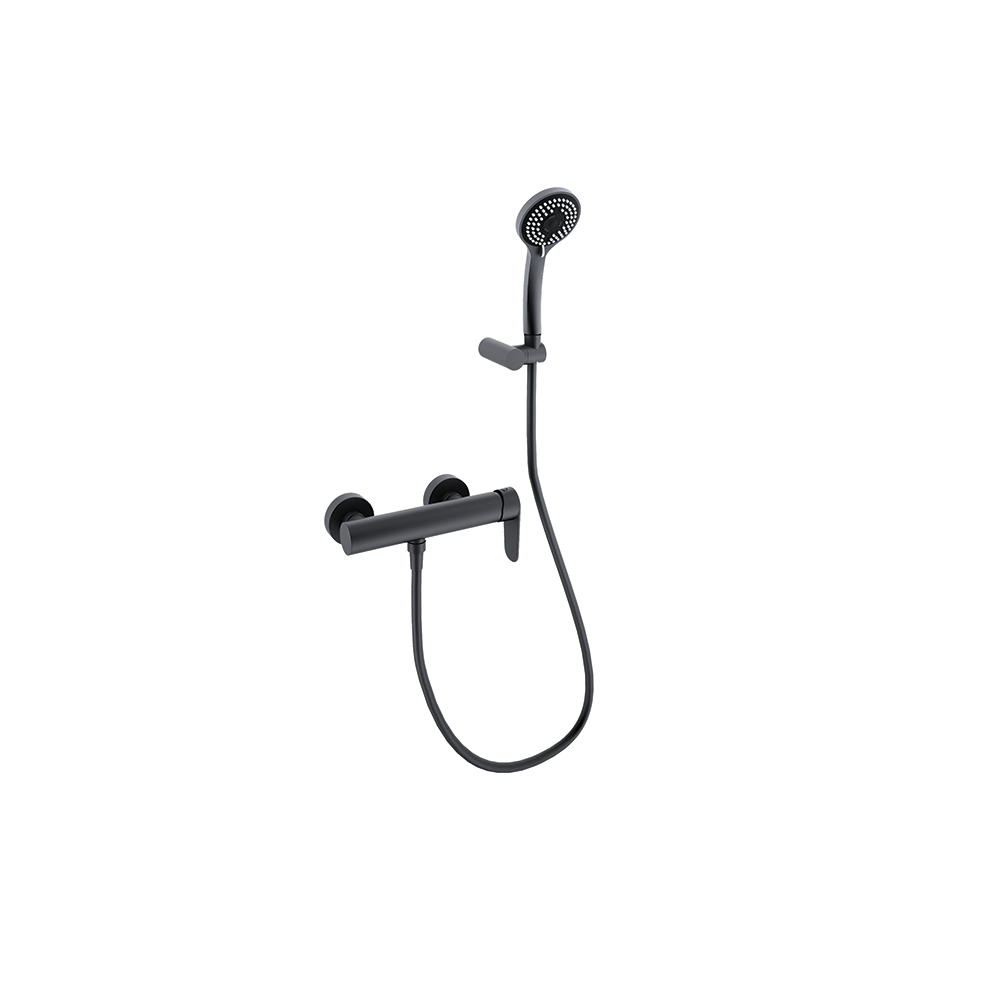 Alexia, Breeam, ensemble mitigeur de douche avec set de douche, noir mat