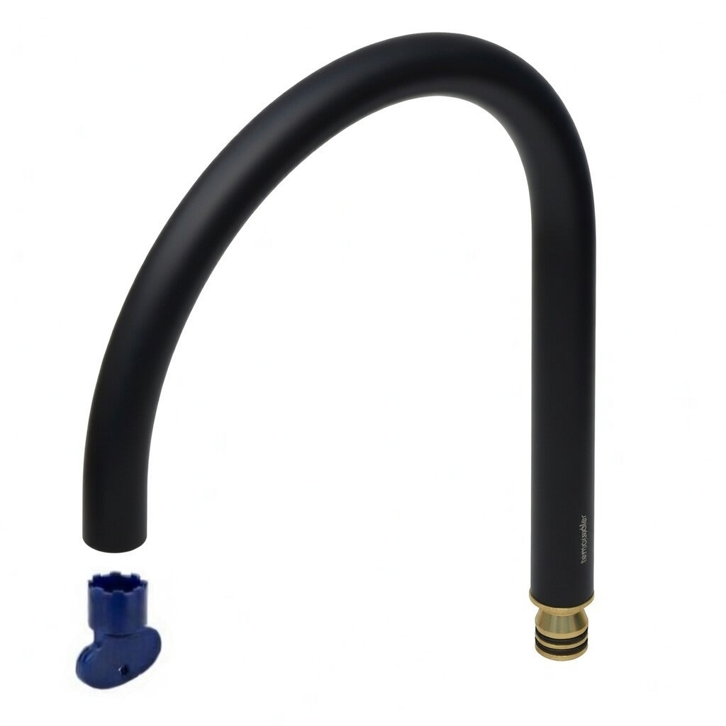 Caño para lavabo, negro mate