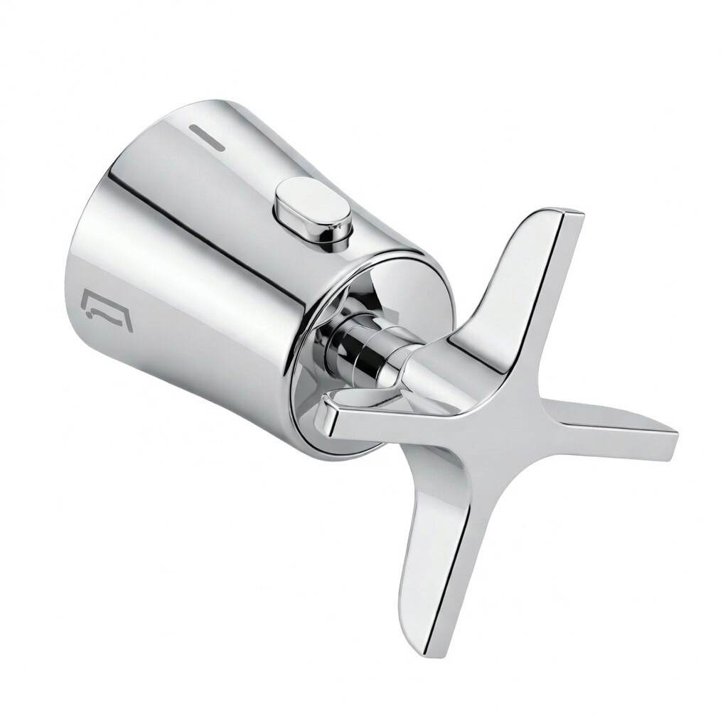 Adagio,conjunto de volante en cruz para baño-ducha,cromo