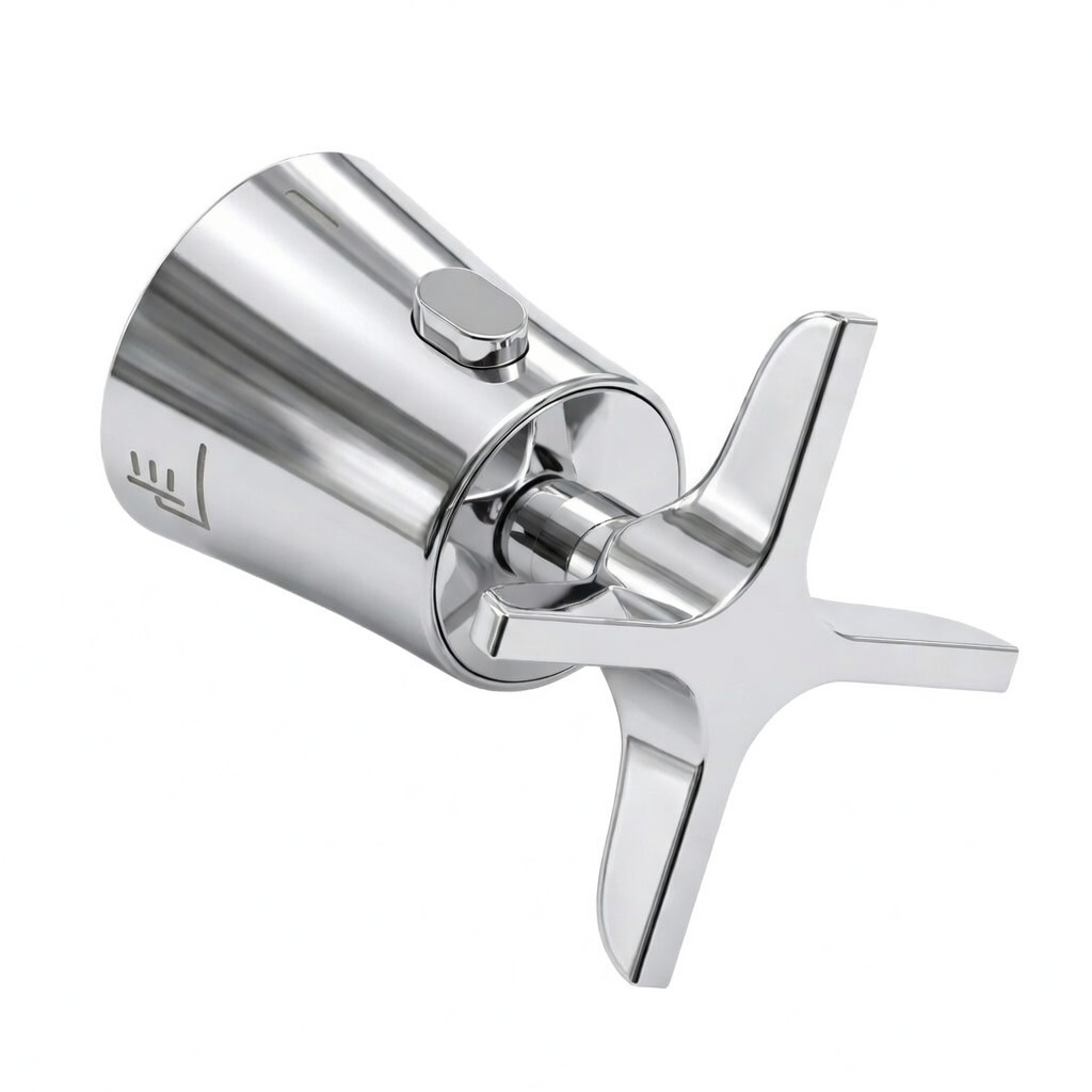 Adagio,conjunto de volante en cruz rociador para teleducha,cromo