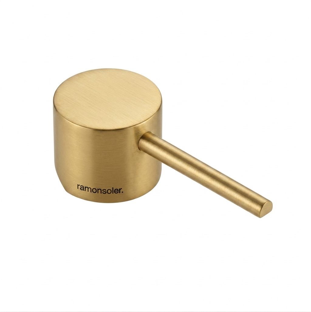 Odisea, maneta monomando de lavabo en bolsa, oro cepillado