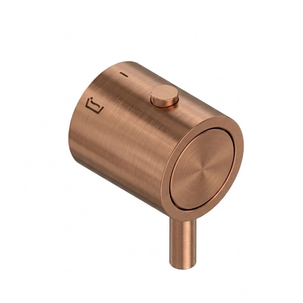 Odisea, volante para baño-ducha, cobre cepillado