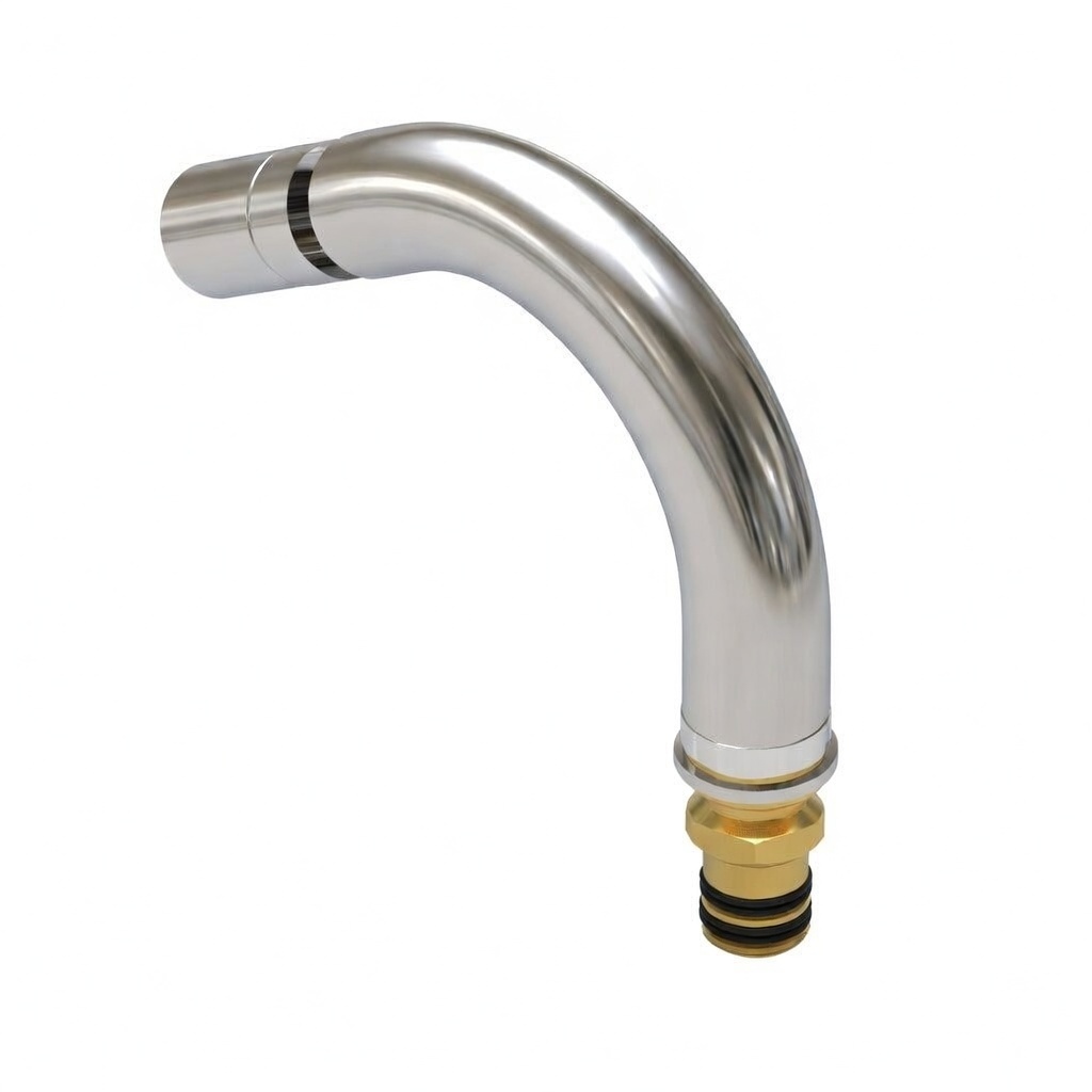 Caño para bidé, cromo