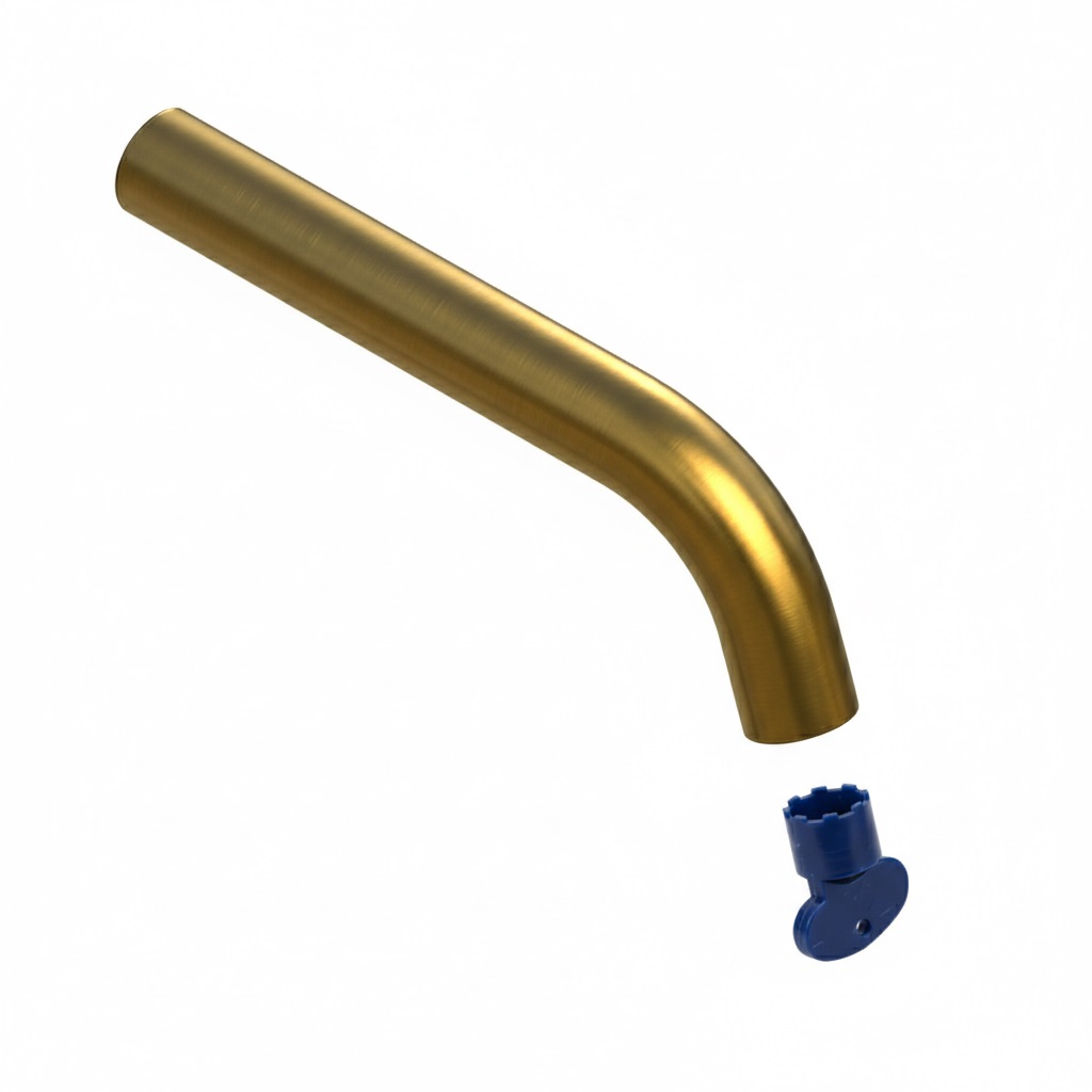 Caño de bañera, oro cepillado