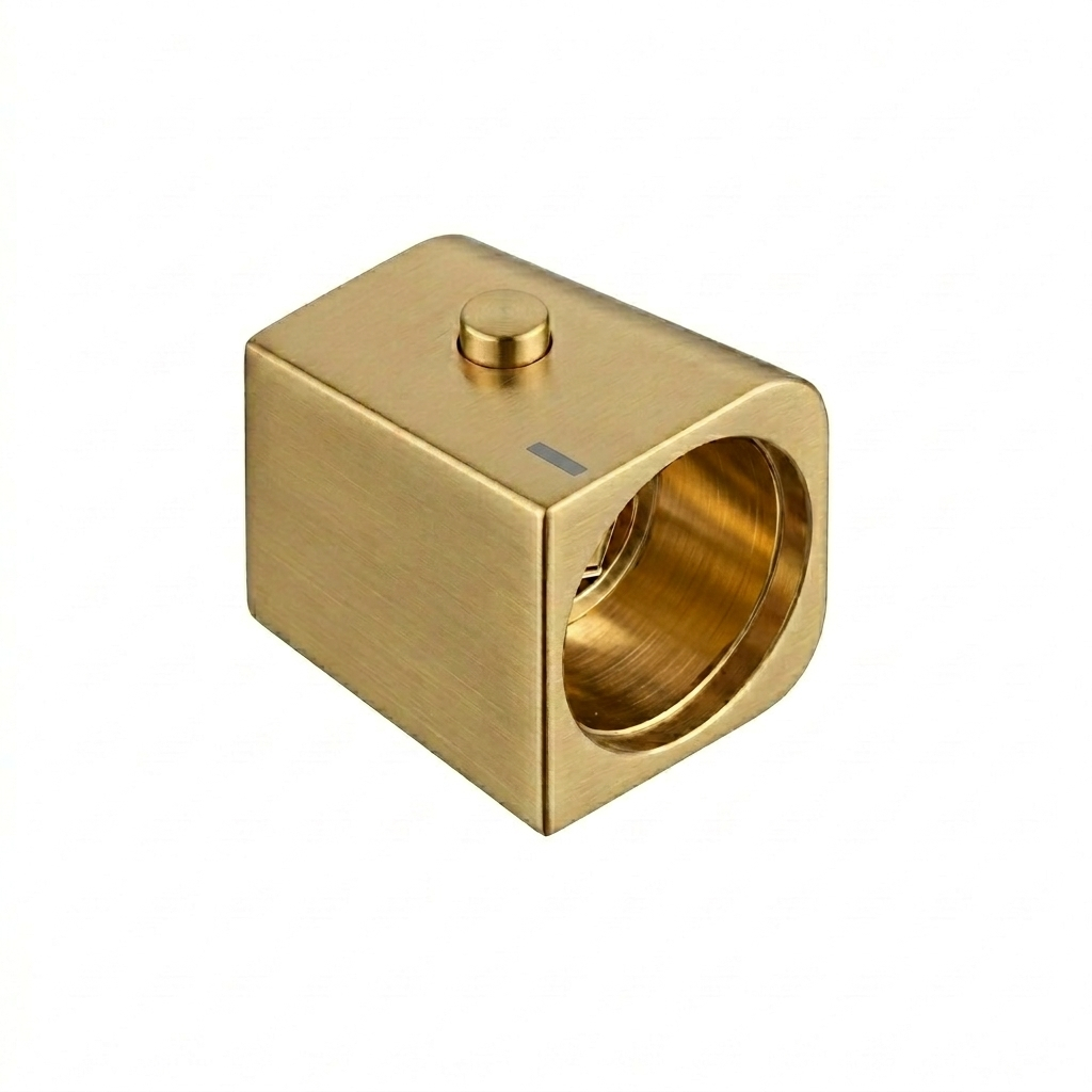 Prisma, volante izquierdo de caudal, oro cepillado