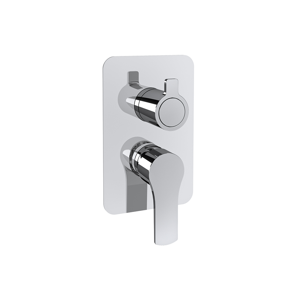 Baño-ducha empotrado, cromo