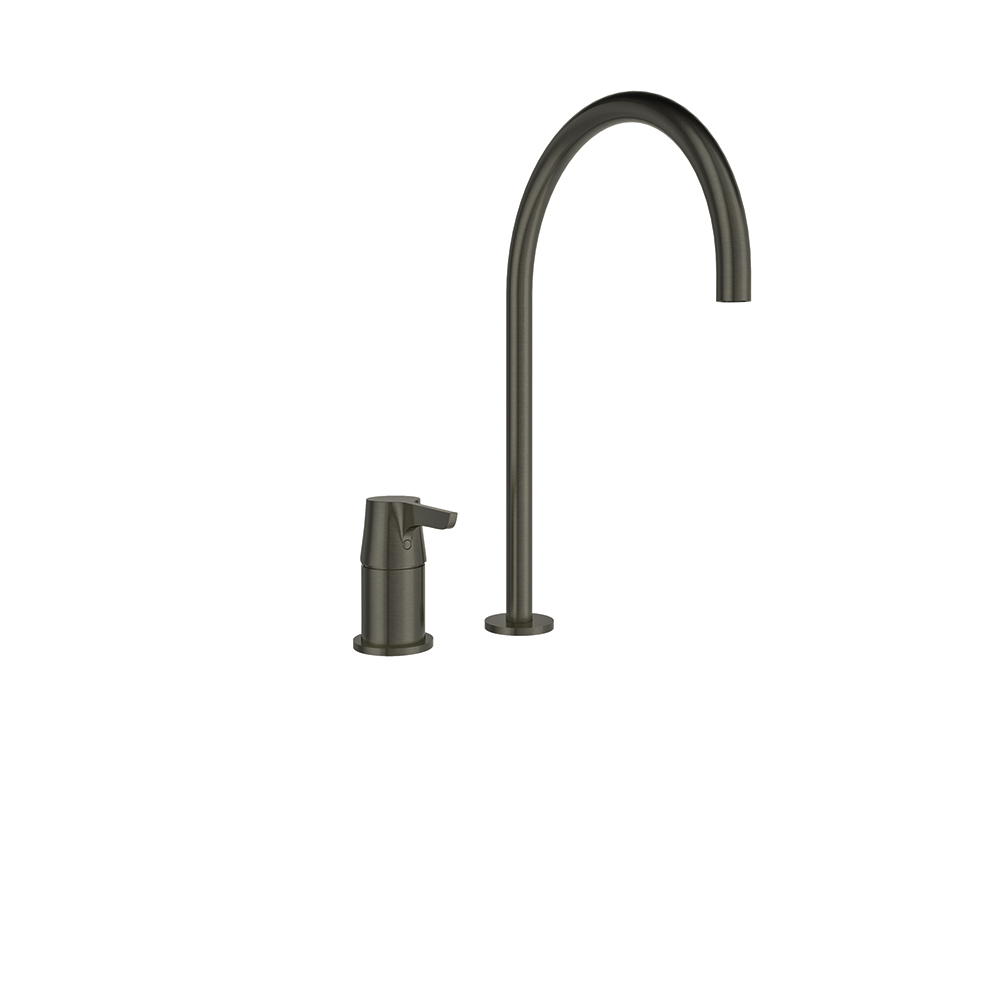 Adagio, monomando de lavabo o fregadero repisa, grafito