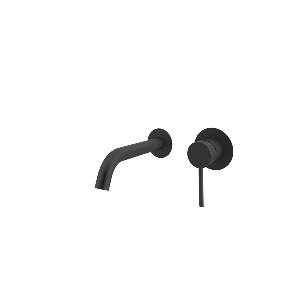 Mamma Mia, monomando de lavabo empotrado, negro mate