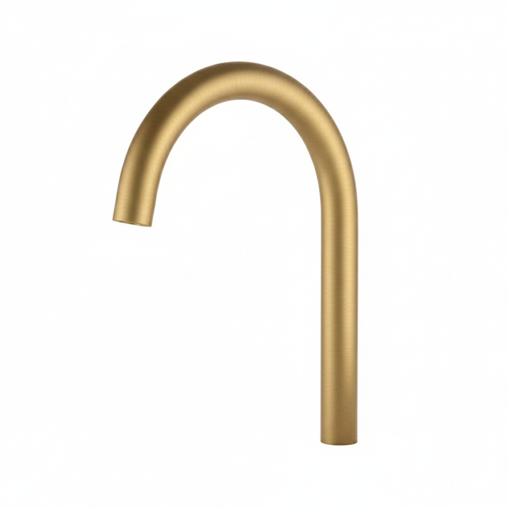 Caño corto, oro cepillado