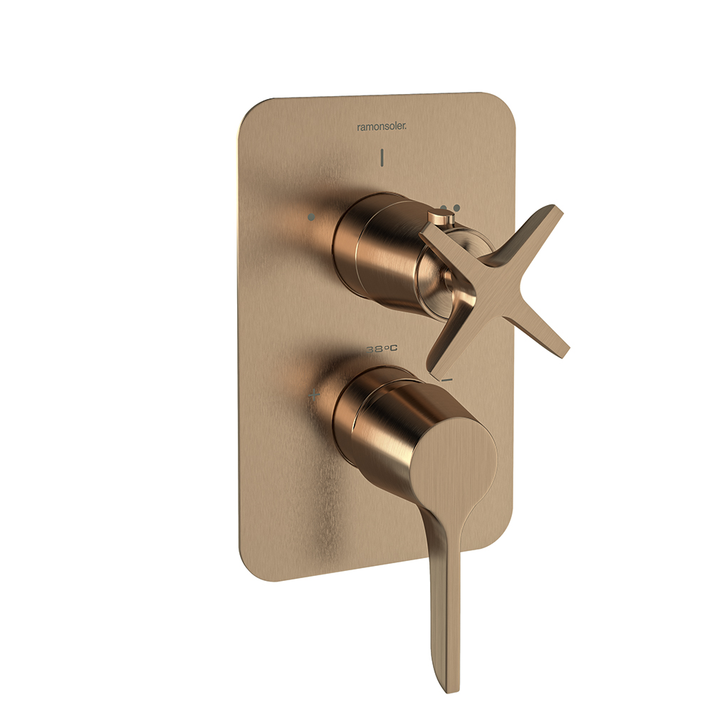 Empotrado, cobre cepillado