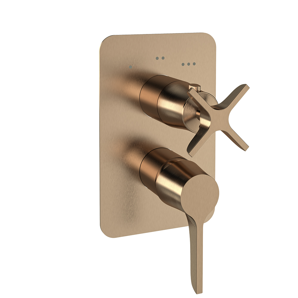 Empotrado, cobre cepillado