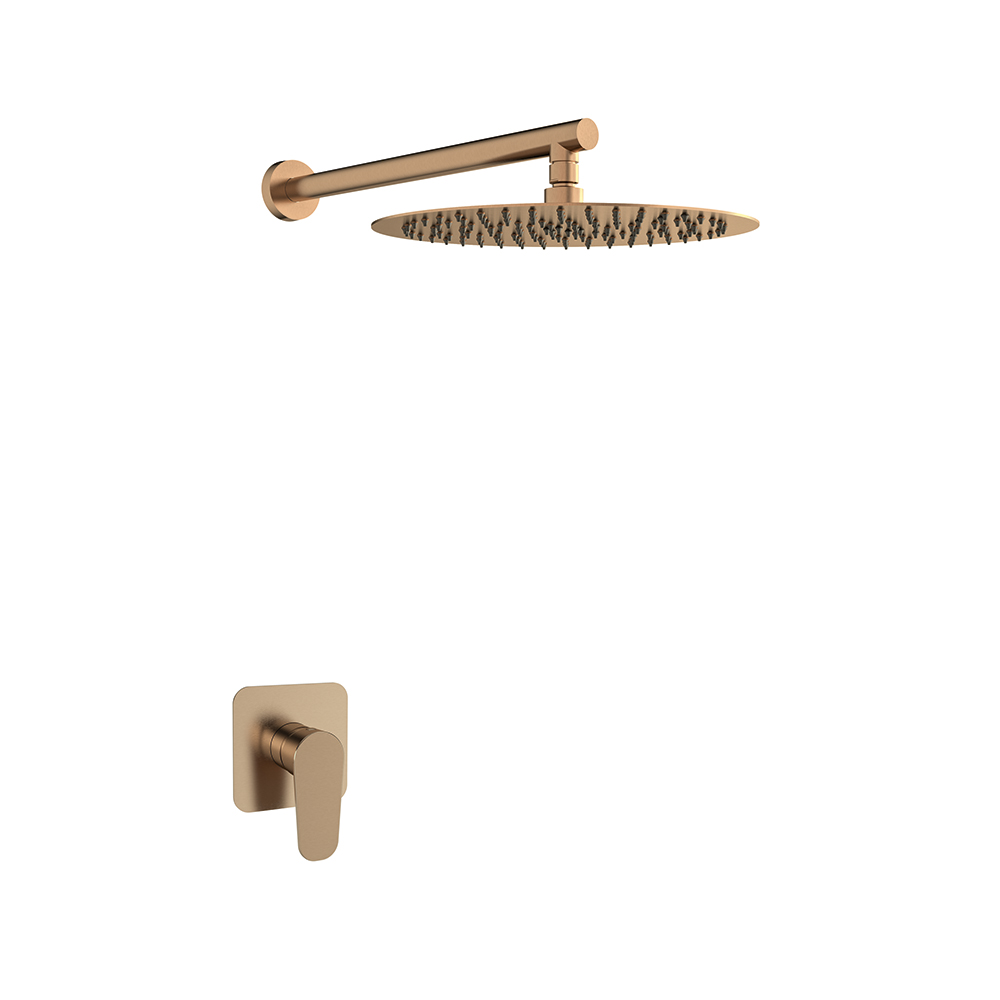 Conjunto empotrado, cobre cepillado