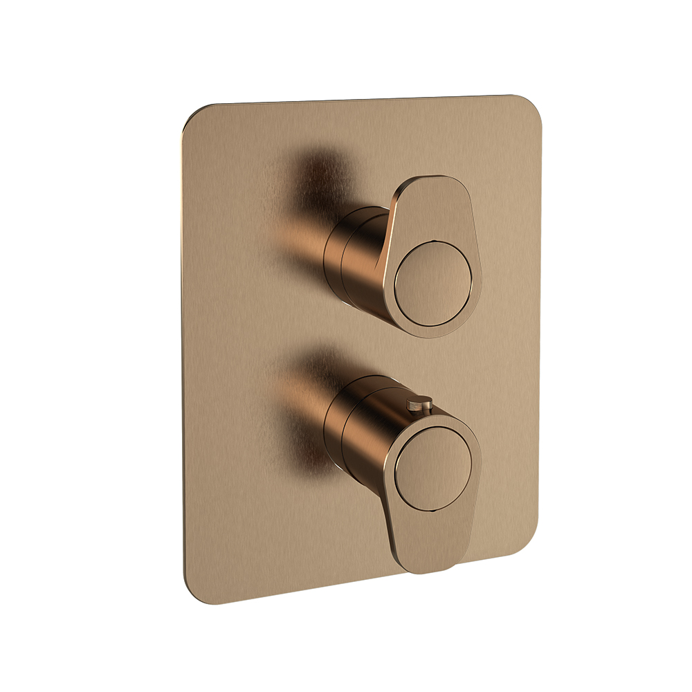 Conjunto empotrado, cobre cepillado