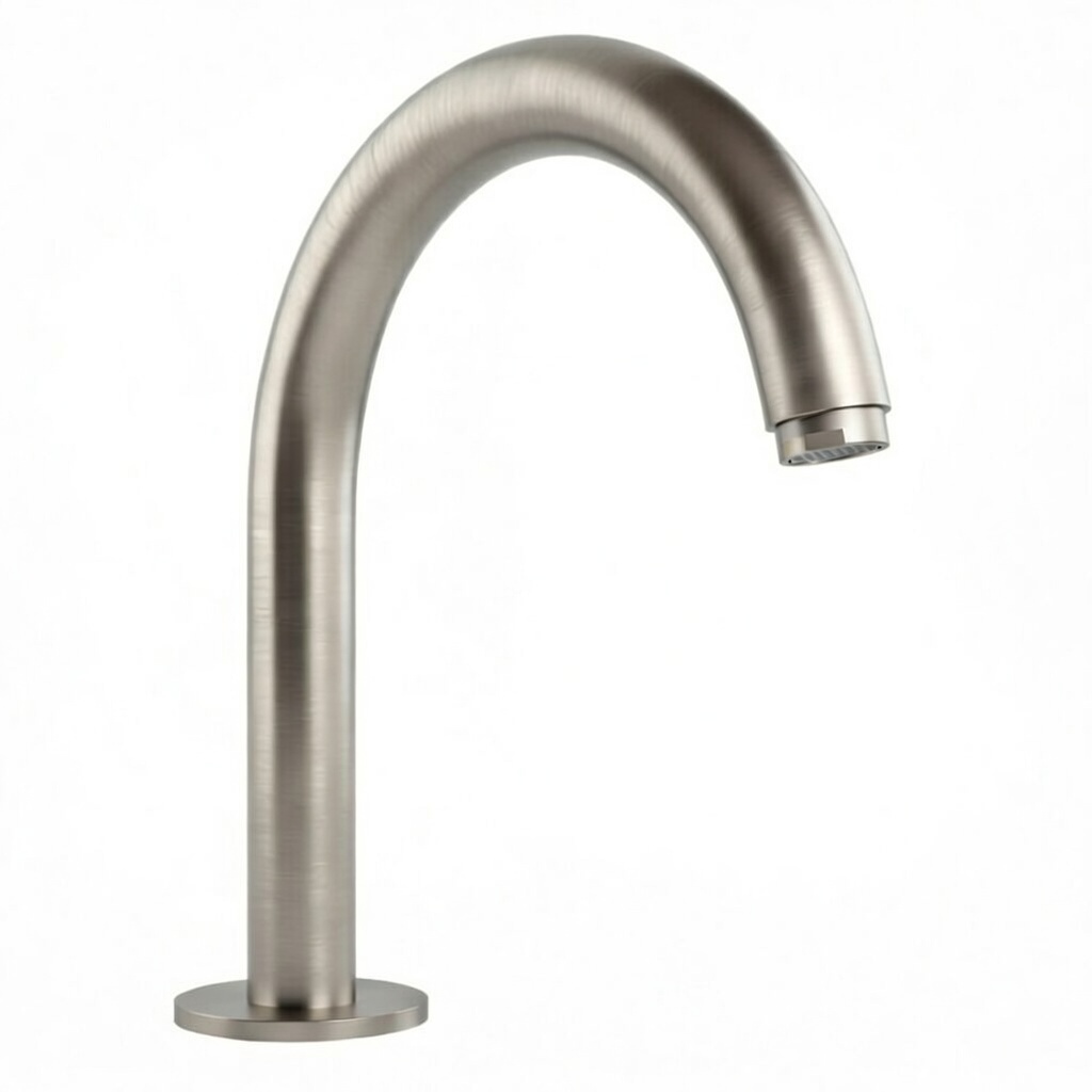 Caño de baño, níquel cepillado